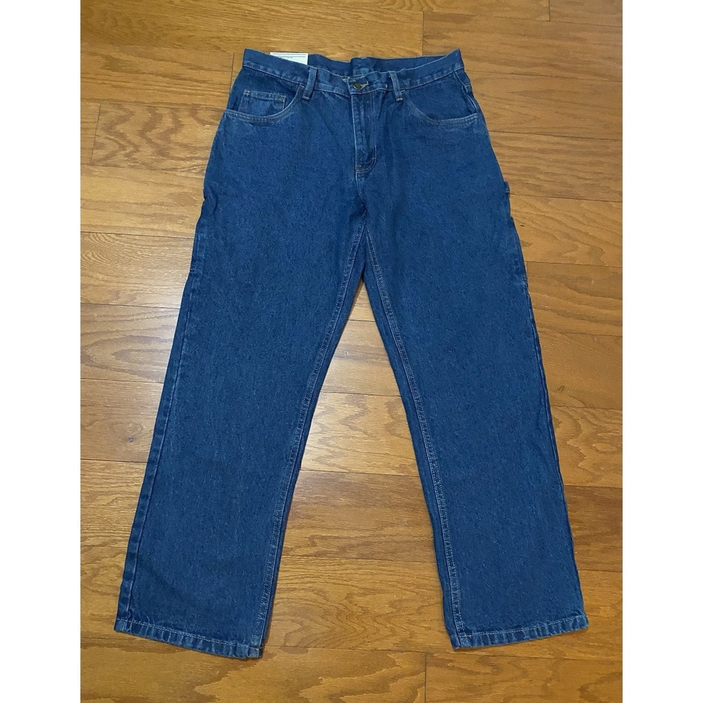 Berne Workwear Jeans Mens 32x30 P423 Relaxed Fit Carpenter Blue Denim New! NWT